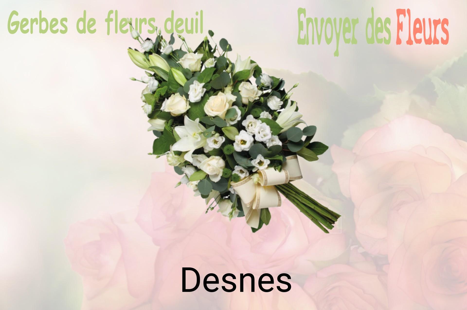 Gerbe de fleurs de deuil livrée à Desnes